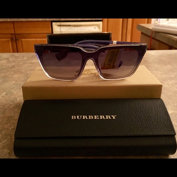 Burberry Accessories - Burberry B4279 Glitter Gradient Blue Sunglasses